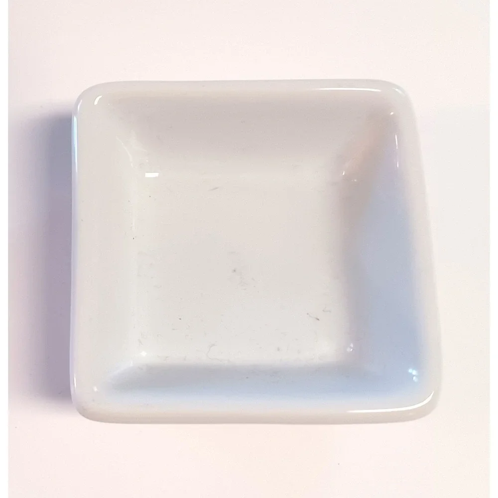 Pampered Chef White Square Ceramic Serving Bowl